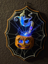 Load image into Gallery viewer, Haunted Jack-o-lantern Wall Plaque