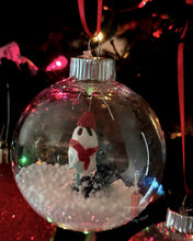 Load image into Gallery viewer, Winter Ghost with Red Beanie & Red Scarf Ornament
