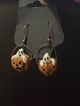 Load image into Gallery viewer, Trick or treat Ghost Earrings
