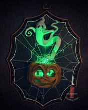 Load image into Gallery viewer, Haunted Jack-o-lantern Wall Plaque
