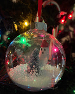 Winter Ghost with Red Beanie Ornament